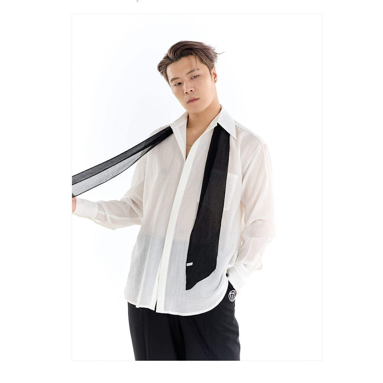 DUYQ A/W 007 Men's Oversized Collared Shirt - Latin Dance Practice Top | Daily Wear Suitable