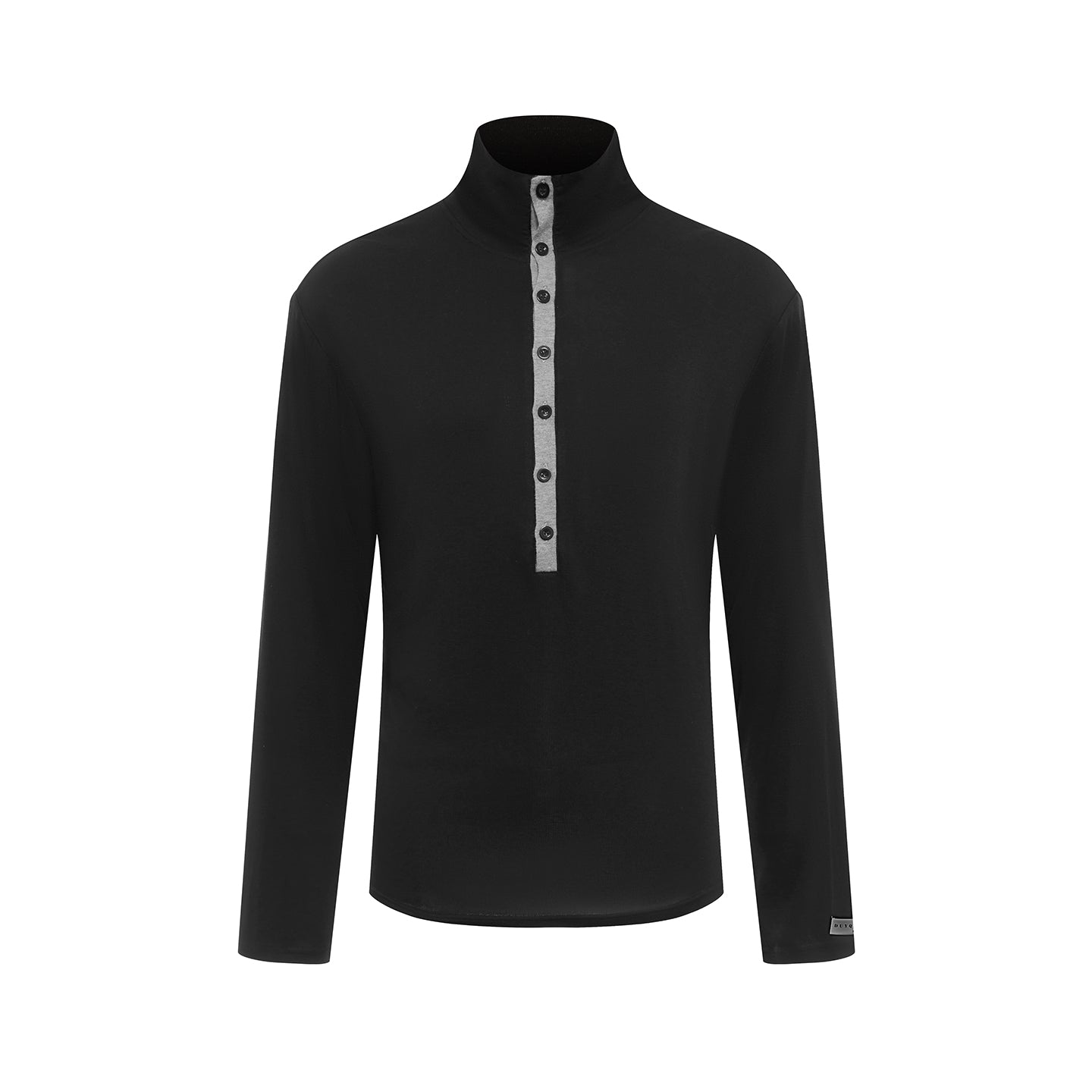 DUYQ A/W 006 Premium Cashmere Men's Buttoned Latin Ballroom Practice Top - Long Sleeve