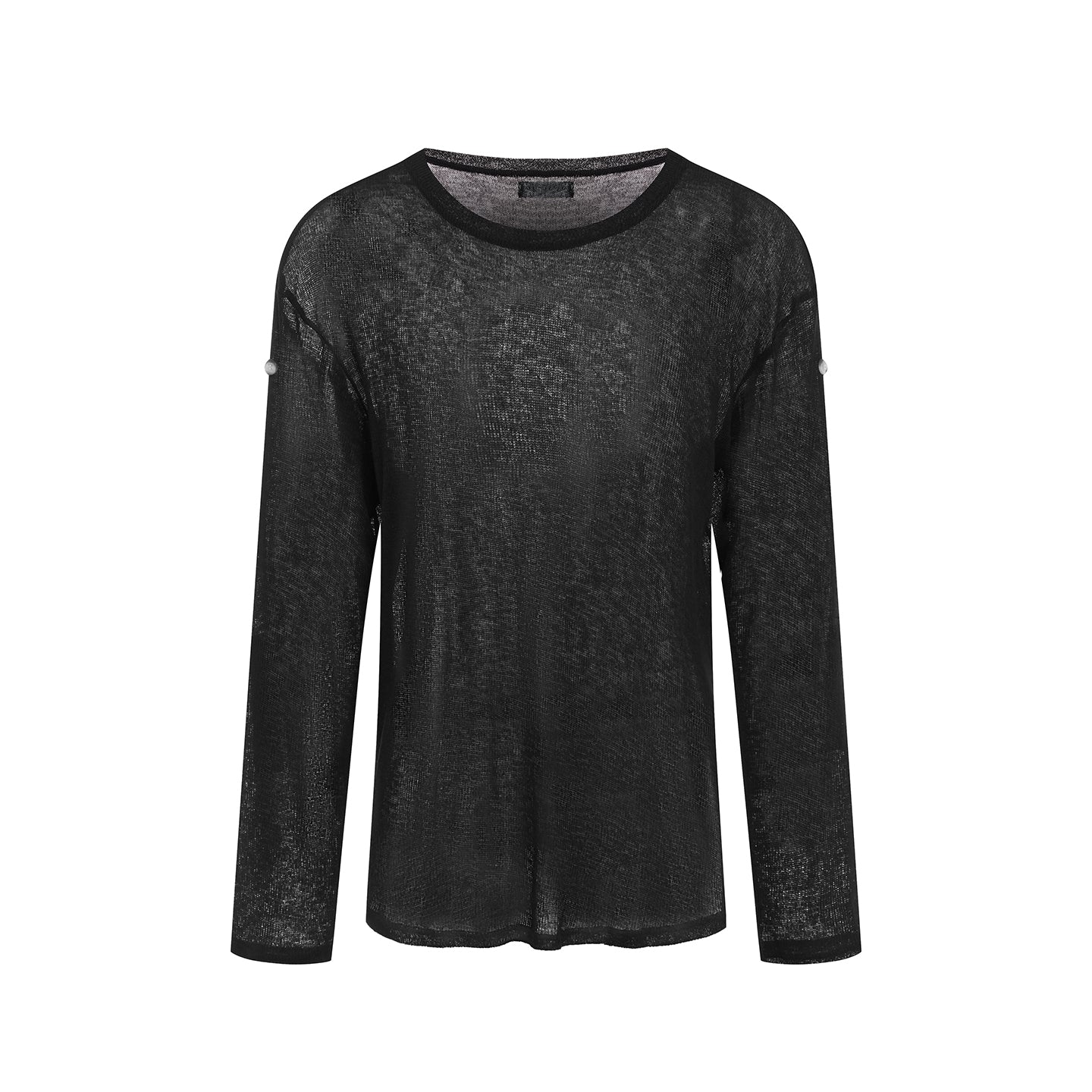 DUYQ A/W 004 Men's Round Neck Latin Ballroom Practice Top - Long Sleeve | Instructor Style