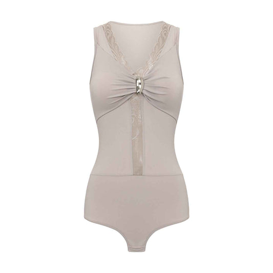 DUYQ 001 Lace Latin Dance Bodysuit for Women