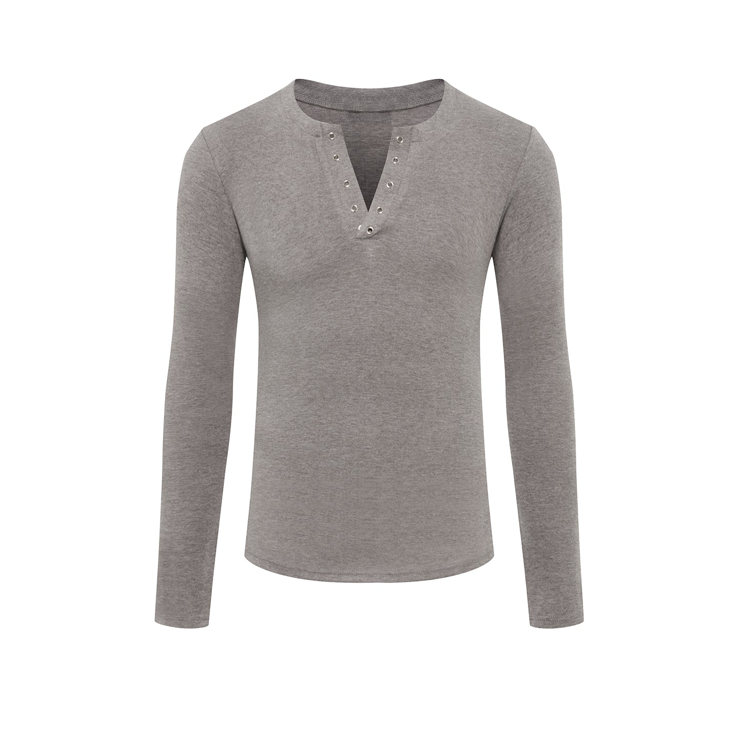 DUYQ A/W 003 Men's Small V-Neck Latin Ballroom Practice Top - Long Sleeve