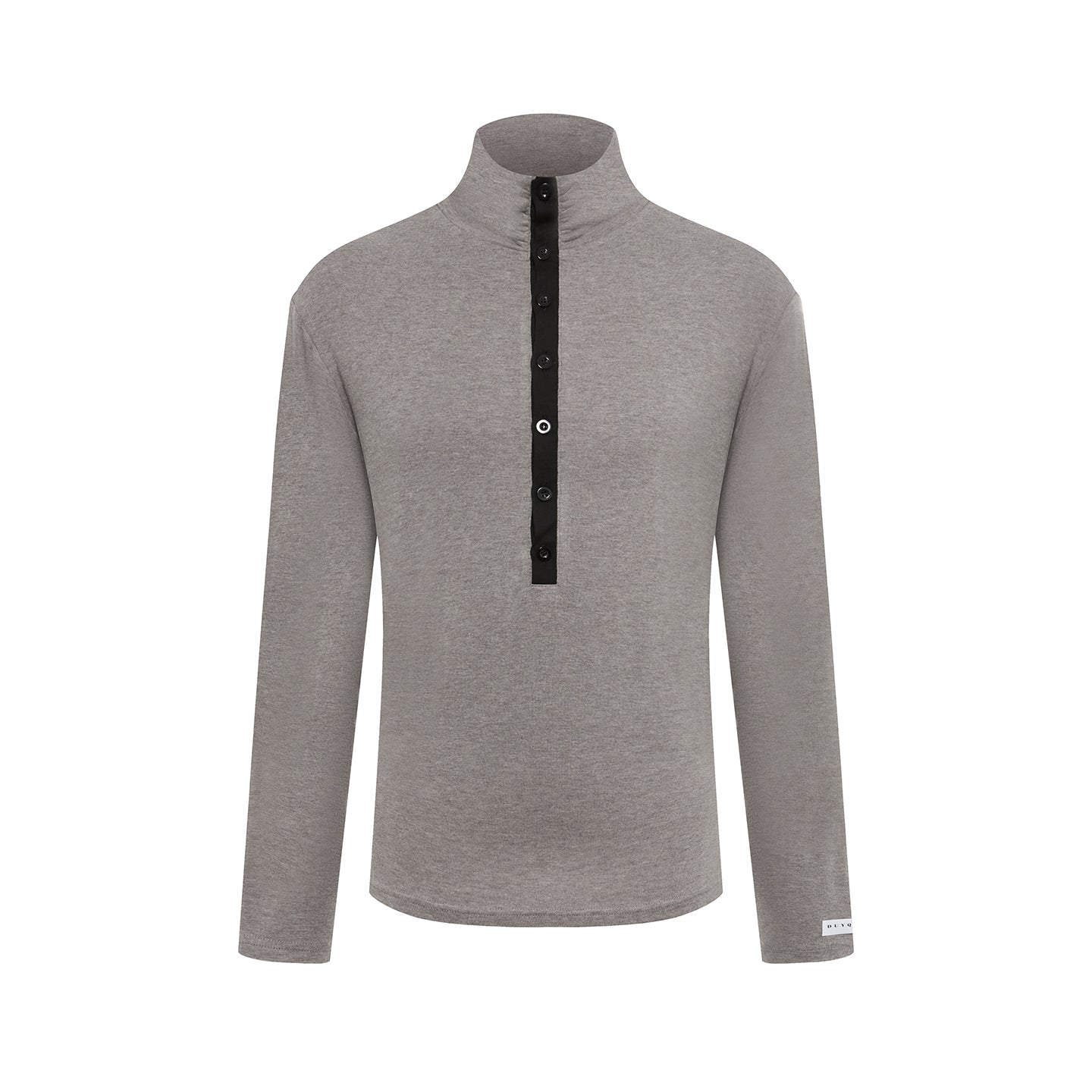 DUYQ A/W 006 Premium Cashmere Men's Buttoned Latin Ballroom Practice Top - Long Sleeve