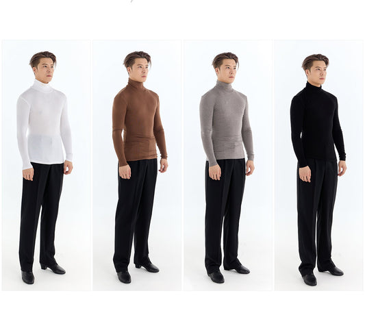 DUYQ A/W 002 Premium Cashmere Men's Latin Ballroom Practice Top - Long Sleeve