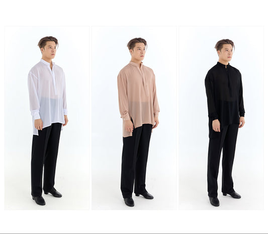 DUYQ A/W 001 Men's Classic Replica Ballroom Latin Dance Practice Top - Long Sleeve