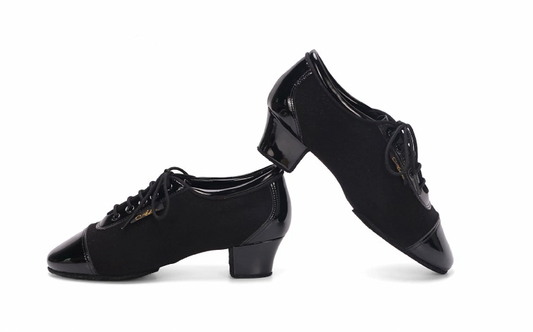 AILIANWU.L001BE BOYS LATIN SPLICING LEATHER DANCE SHOES - Mine·Jas