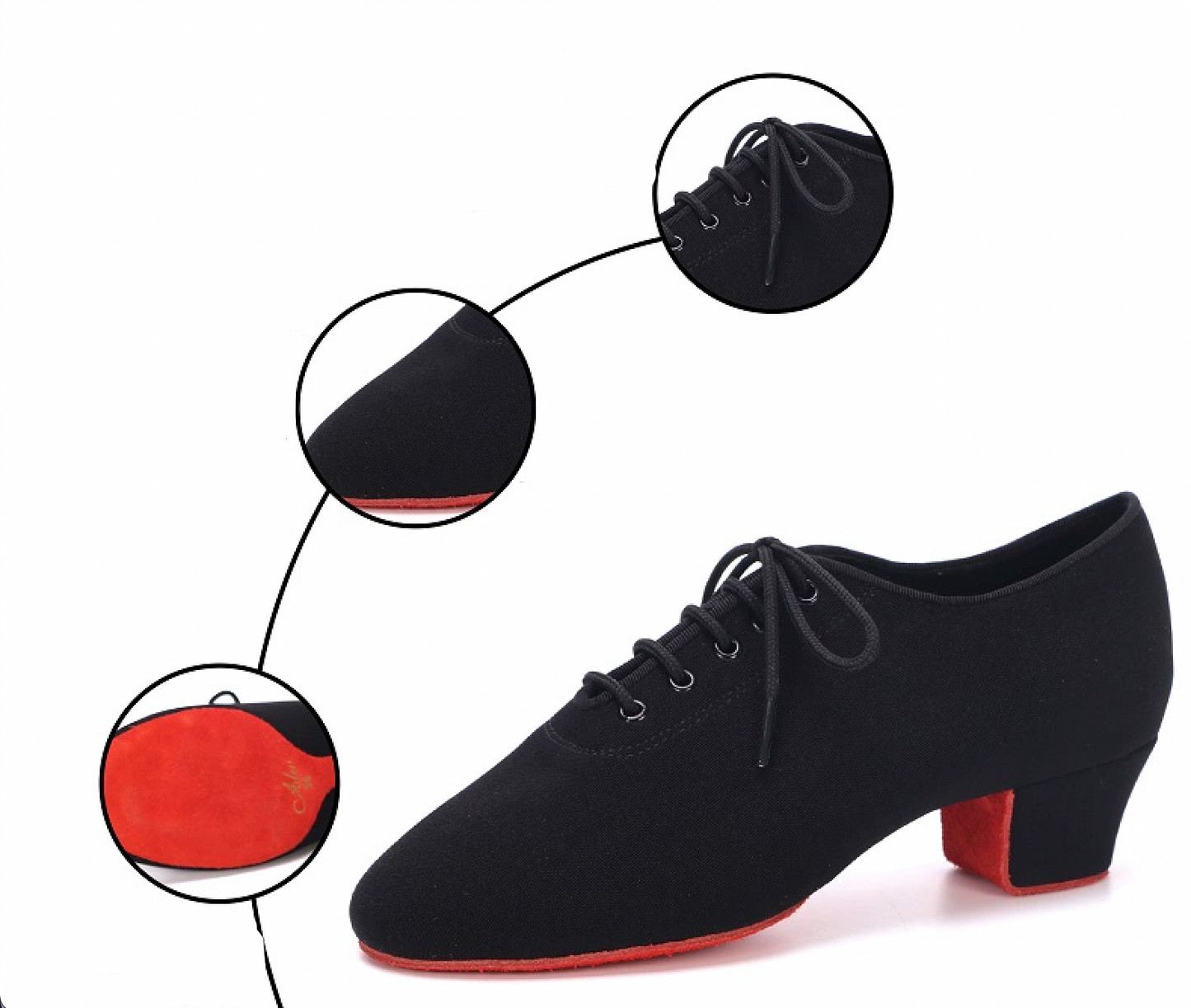 ALW.L005FC Women’s Basic Teacher Dance Shoes with Red Sole - Mine·Jas