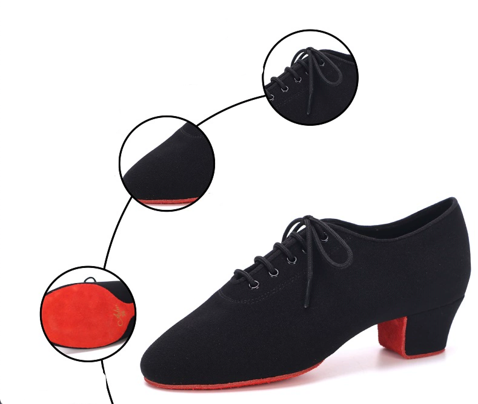 ALW.L005FC Women’s Basic Teacher Dance Shoes with Red Sole - Mine·Jas