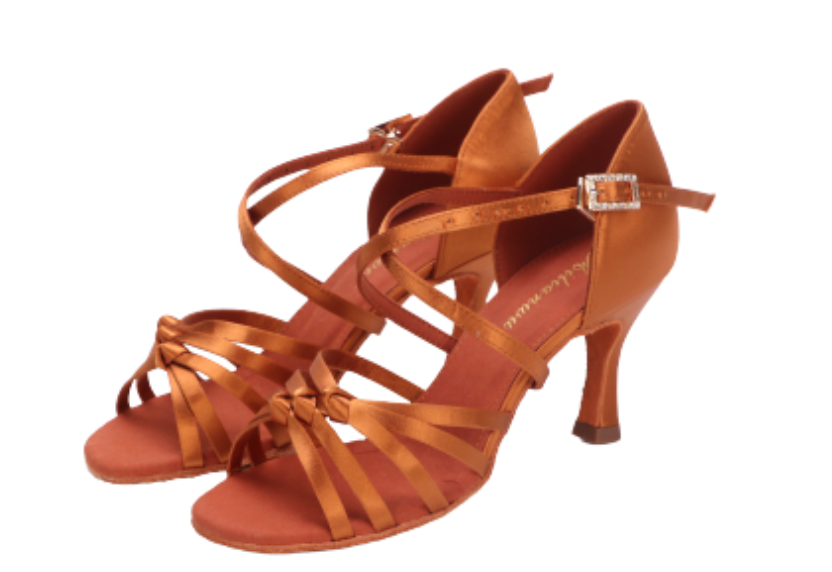 ALW.L040GE Latin Dance Shoes for Women – Triple-Buckle Style