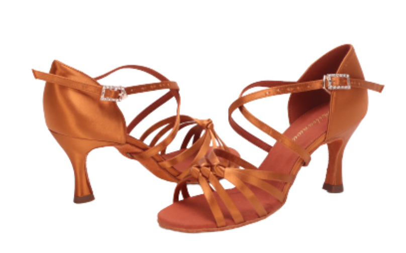 ALW.L040GE Latin Dance Shoes for Women – Triple-Buckle Style