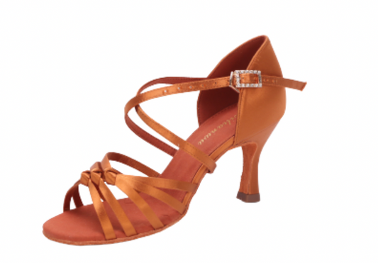 ALW.L040GE Latin Dance Shoes for Women – Triple-Buckle Style - Mine·Jas