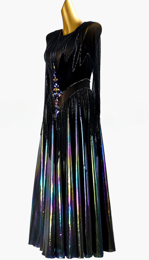 MINEJAS.S102 New black professional American modern performance dress