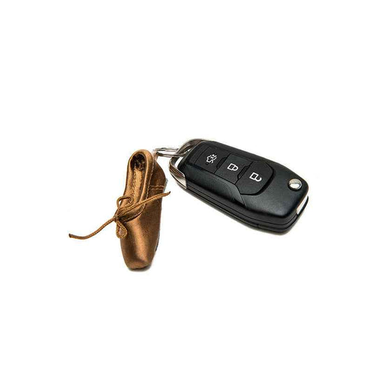 Handmade Mini Ballet Pointe Shoes Keychain Satin Dance Trinket