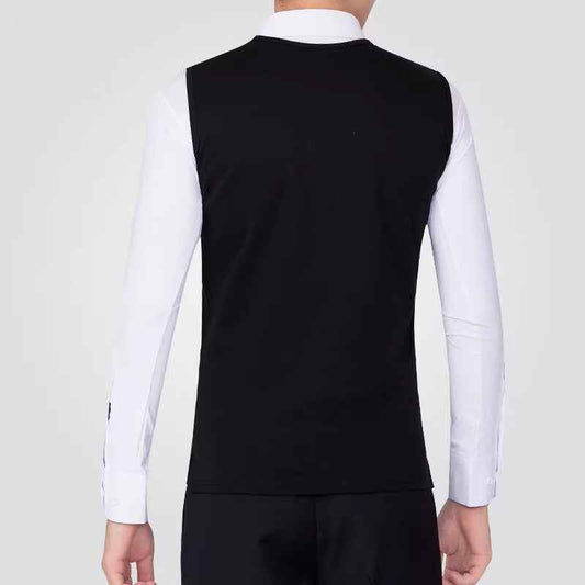 NY Fashion Men's V-Neck Vest Latin Dance Vest National Ball Dance Practice Suit Training Suit Men's 24134S