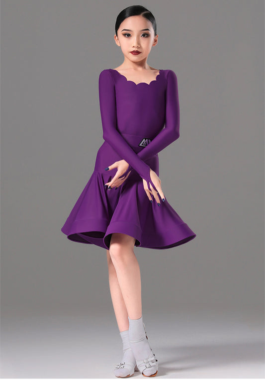 MLX8928 children's new national standard dance performance uniform Latin dance girls' competition grading regulations uniform competition level