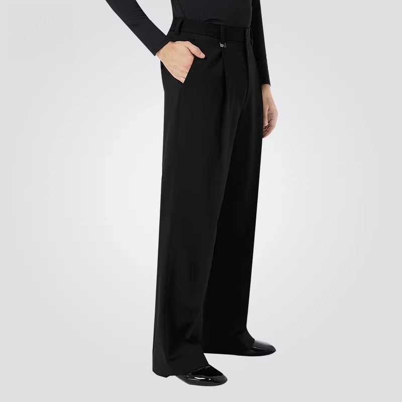 NY Fashion Men's Ballroom Latin Dance Pants Practice Pants Performance Pants 22118K - Mine·Jas