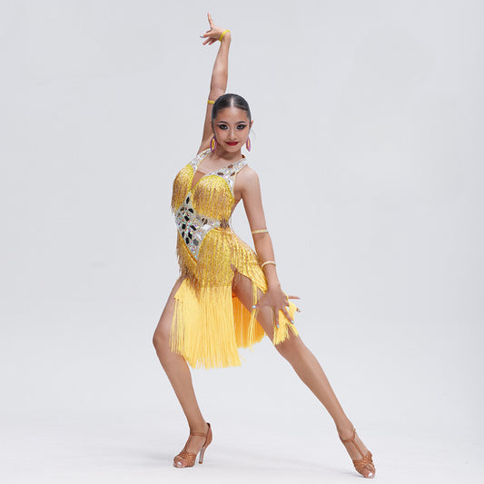 YL042.professional Latin dance performance costumes competition costumes, flower costumes, and tailor-made dresses