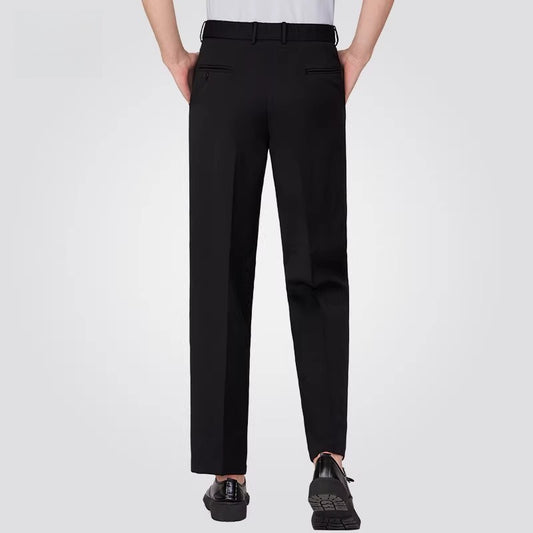 NY fashion men's ballroom dance pants straight through black casual practice pants 25102K