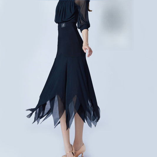 WD.Q26 Original Design Women's Skirt ballroom smooth Dance Practice Skirt