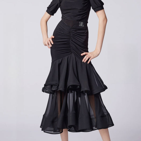 WD.Q30 Original Design Women's Ballroom smooth Dance Practice Skirt
