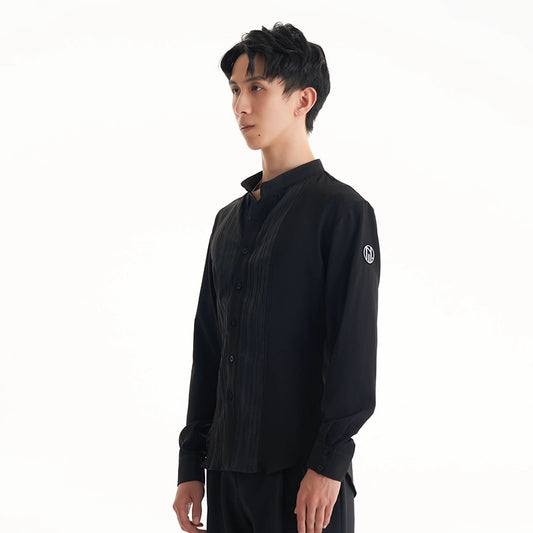 DUYQ.Men’s Collection 013 – Slim Fit Crew Neck Long-Sleeve Latin Dance Practice Top