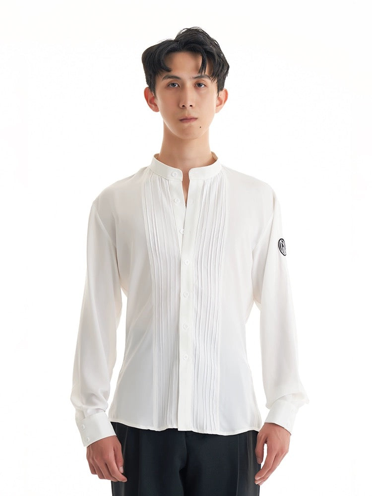 DUYQ.Men’s Collection 013 – Slim Fit Crew Neck Long-Sleeve Latin Dance Practice Top
