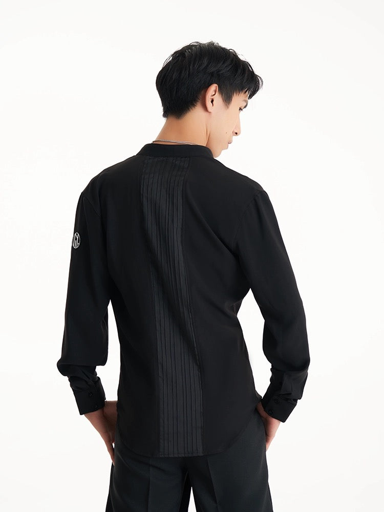 DUYQ.Men’s Collection 013 – Slim Fit Crew Neck Long-Sleeve Latin Dance Practice Top