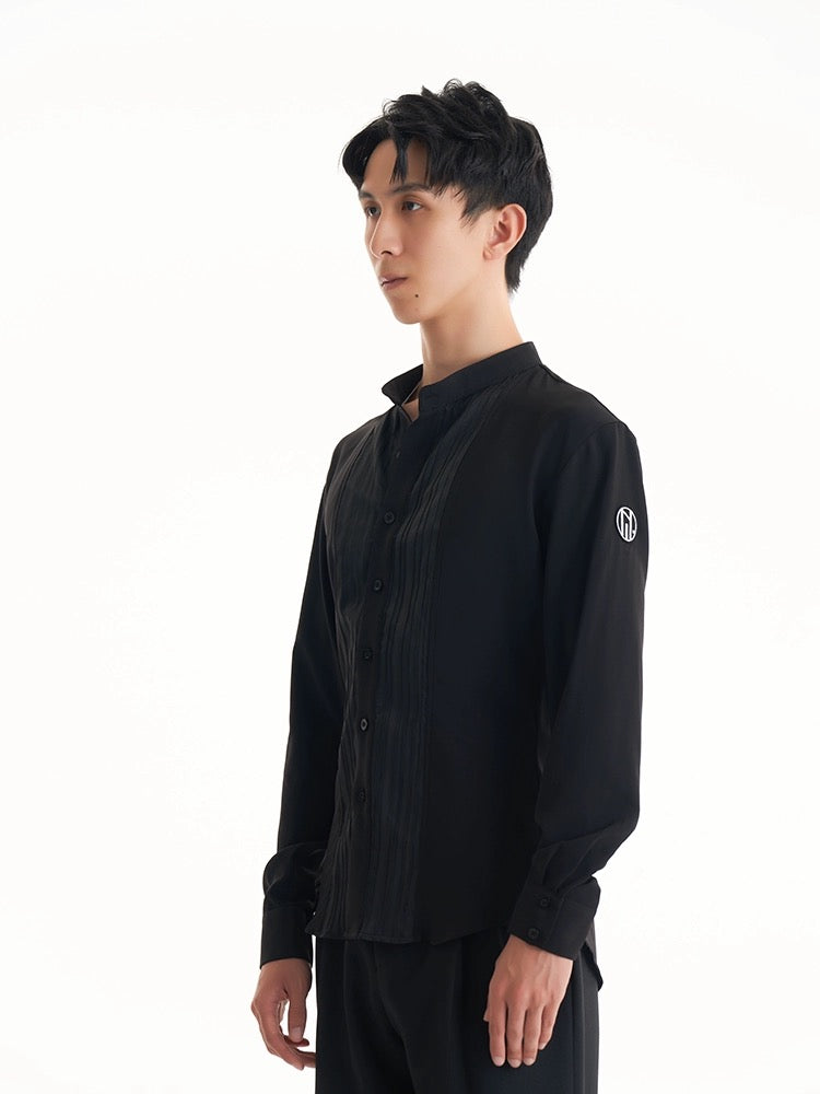 DUYQ.Men’s Collection 013 – Slim Fit Crew Neck Long-Sleeve Latin Dance Practice Top
