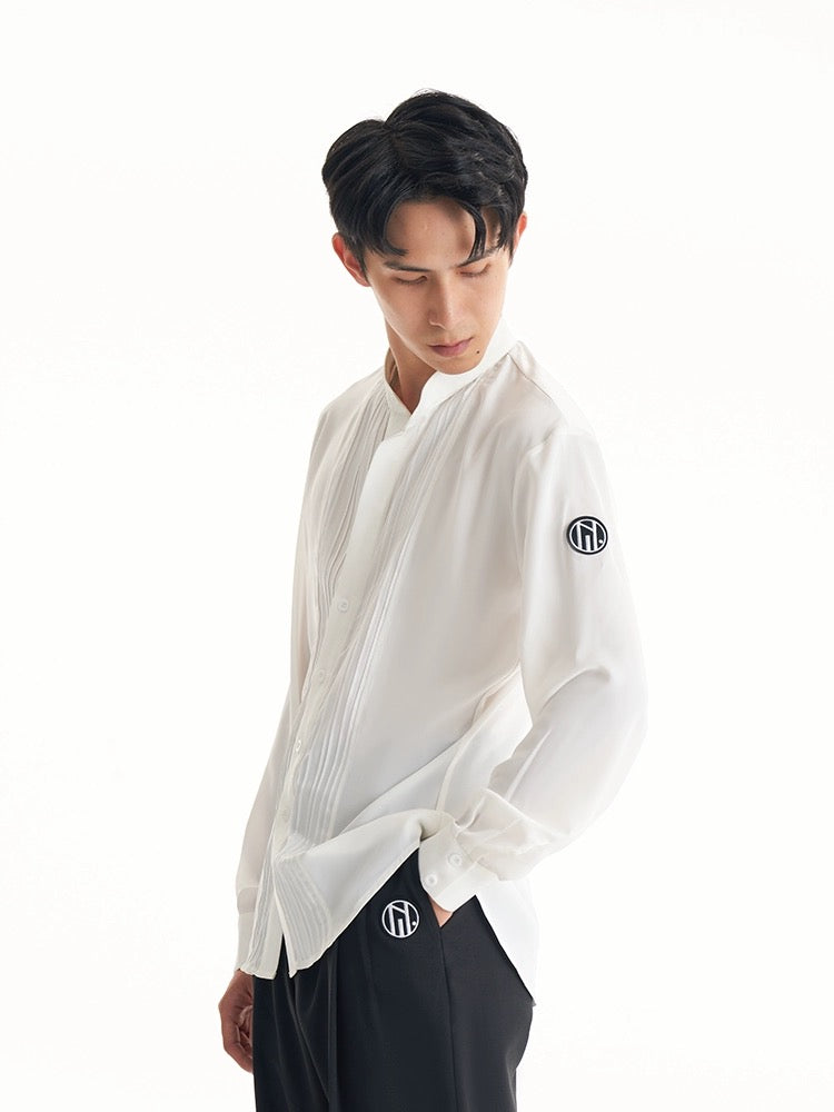 DUYQ.Men’s Collection 013 – Slim Fit Crew Neck Long-Sleeve Latin Dance Practice Top