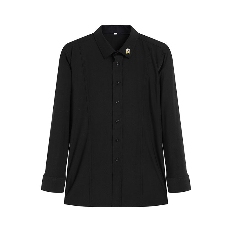 HO'S.B001MTE Men’s Stretch Ballroom Dance Shirt – Modern Standard Latin Practice & Competition Wear