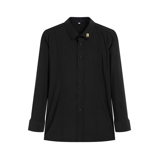 HO'S.B001MTE Men’s Stretch Ballroom Dance Shirt – Modern Standard Latin Practice & Competition Wear - Mine·Jas