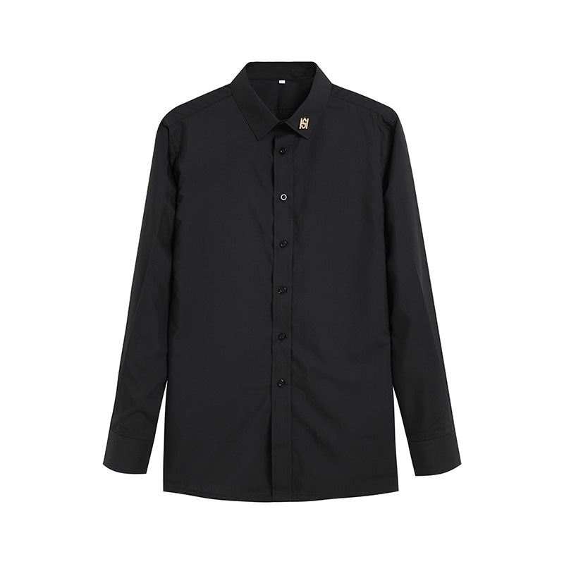 HO'S.B003MTE Men’s Custom Modern Ballroom Dance Shirt – Lightweight Non-Stretch Fabric, Tailored Fit