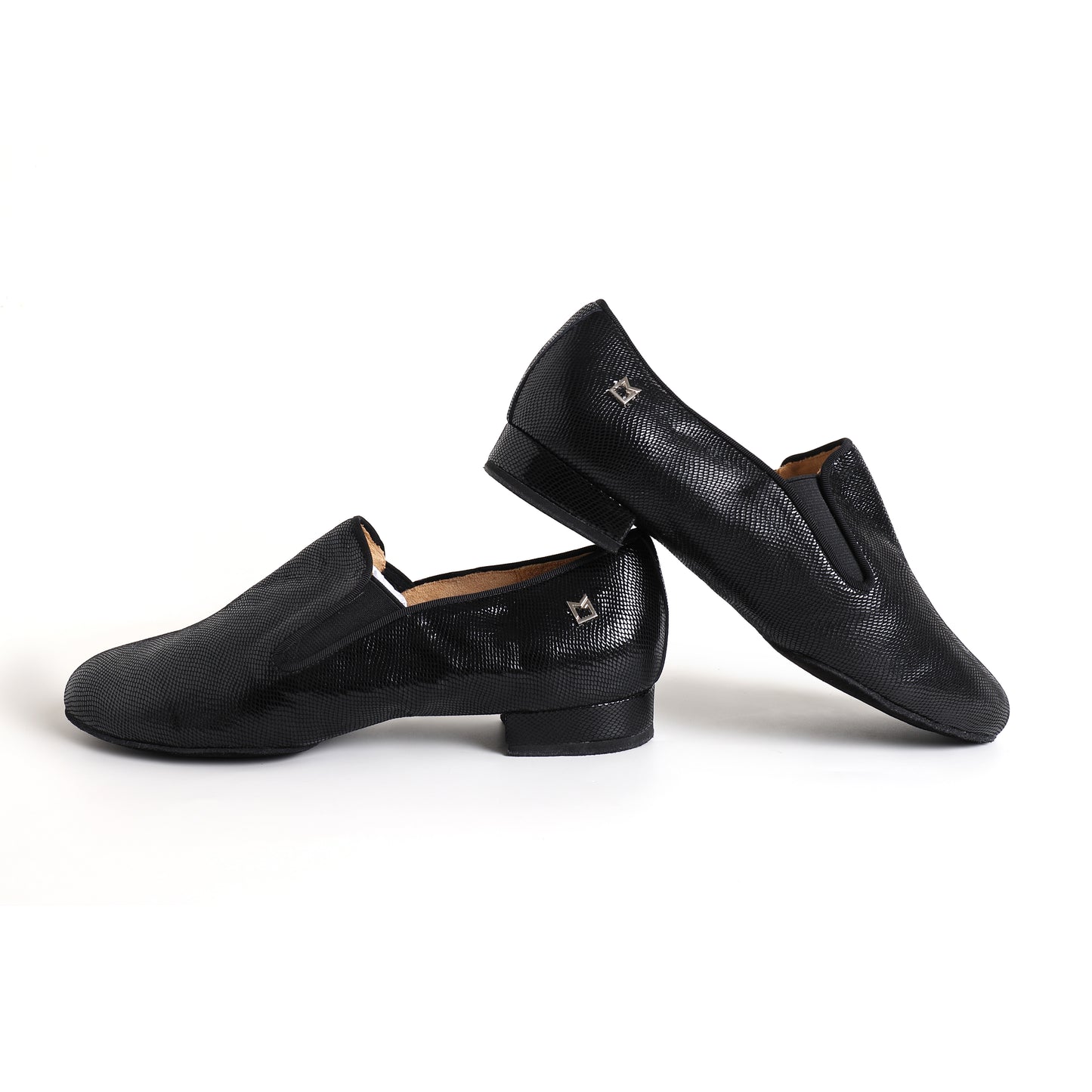 MINEJAS.MT040 Men’s Sparkly Slip-On Italian-Style Teacher Dance Shoes