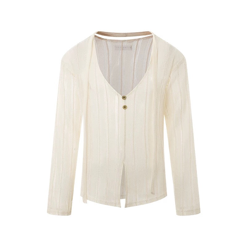 DUYQ.New Men-004 Maiwang Deep V-neck Standard Latin Dance Practice Top - New Teaching Collection