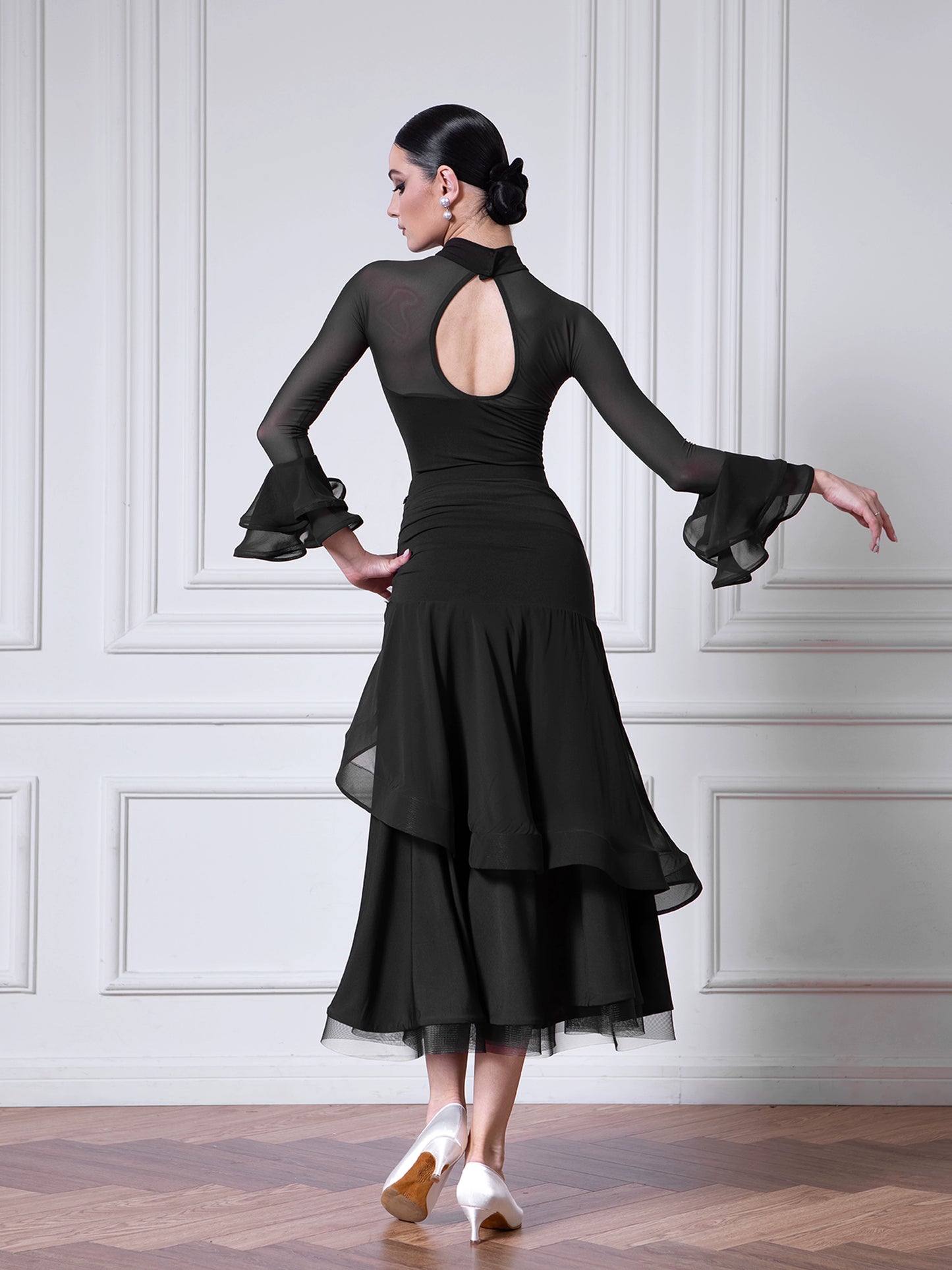 TID female advanced ballroom dance modern dance skirt