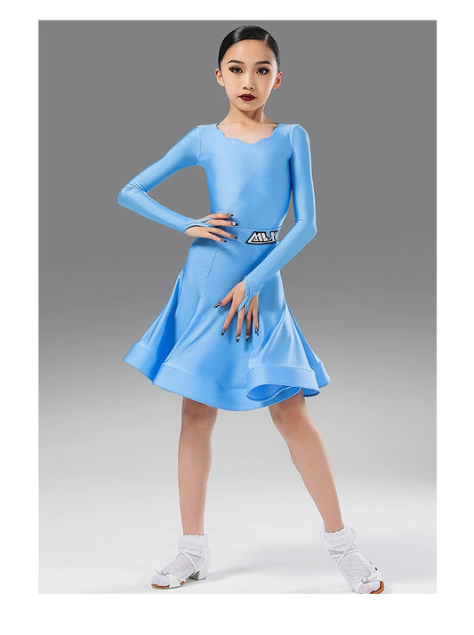 MLX8939 children's new Latin dance costumes children's competition costumes professional dance examination standard clothes
