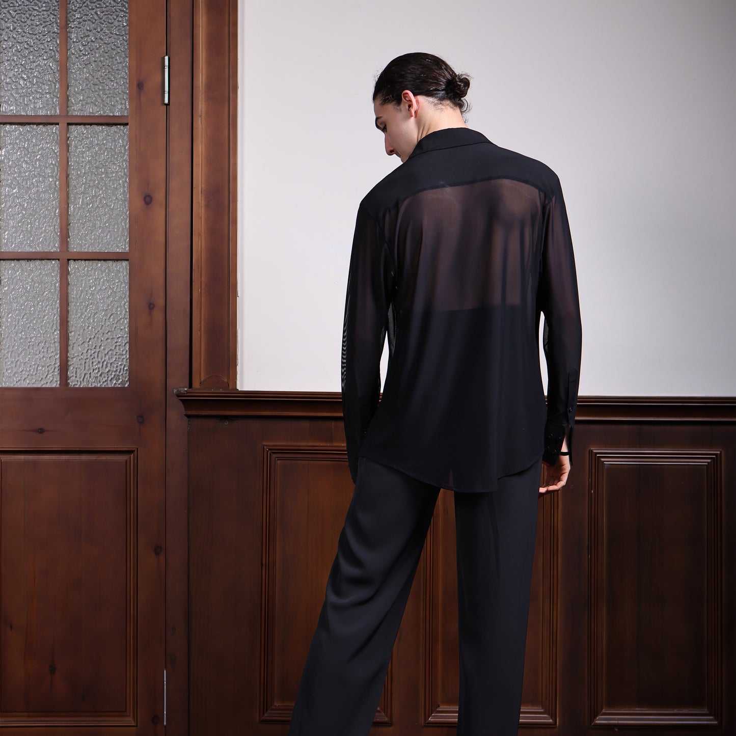TID-A012 new mesh shirt high-end temperament practice clothes national standard dance clothes