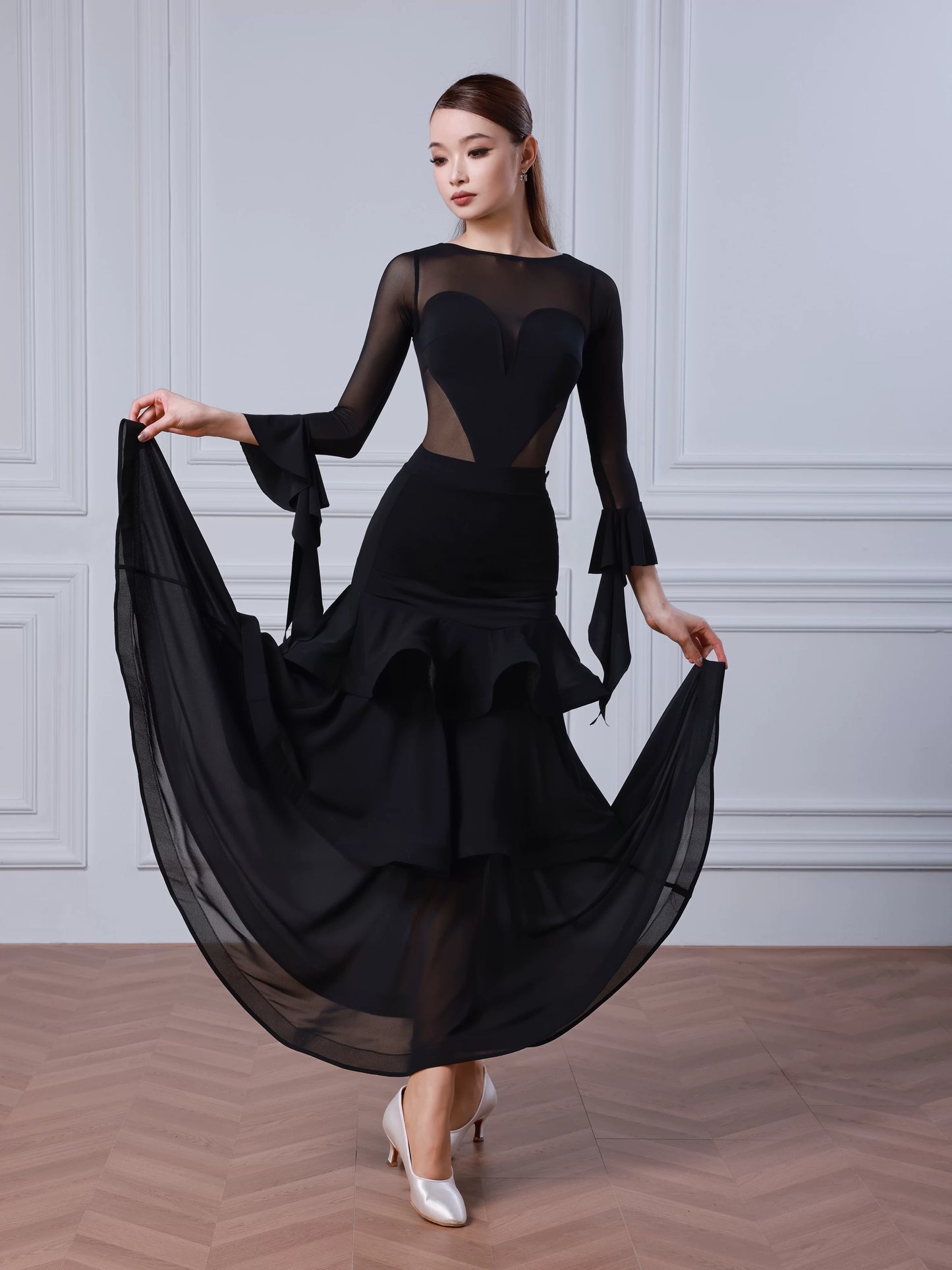 TID modern dance suit women's new split practice suit advanced dance performance suit ballroom dance suit B079 + S015