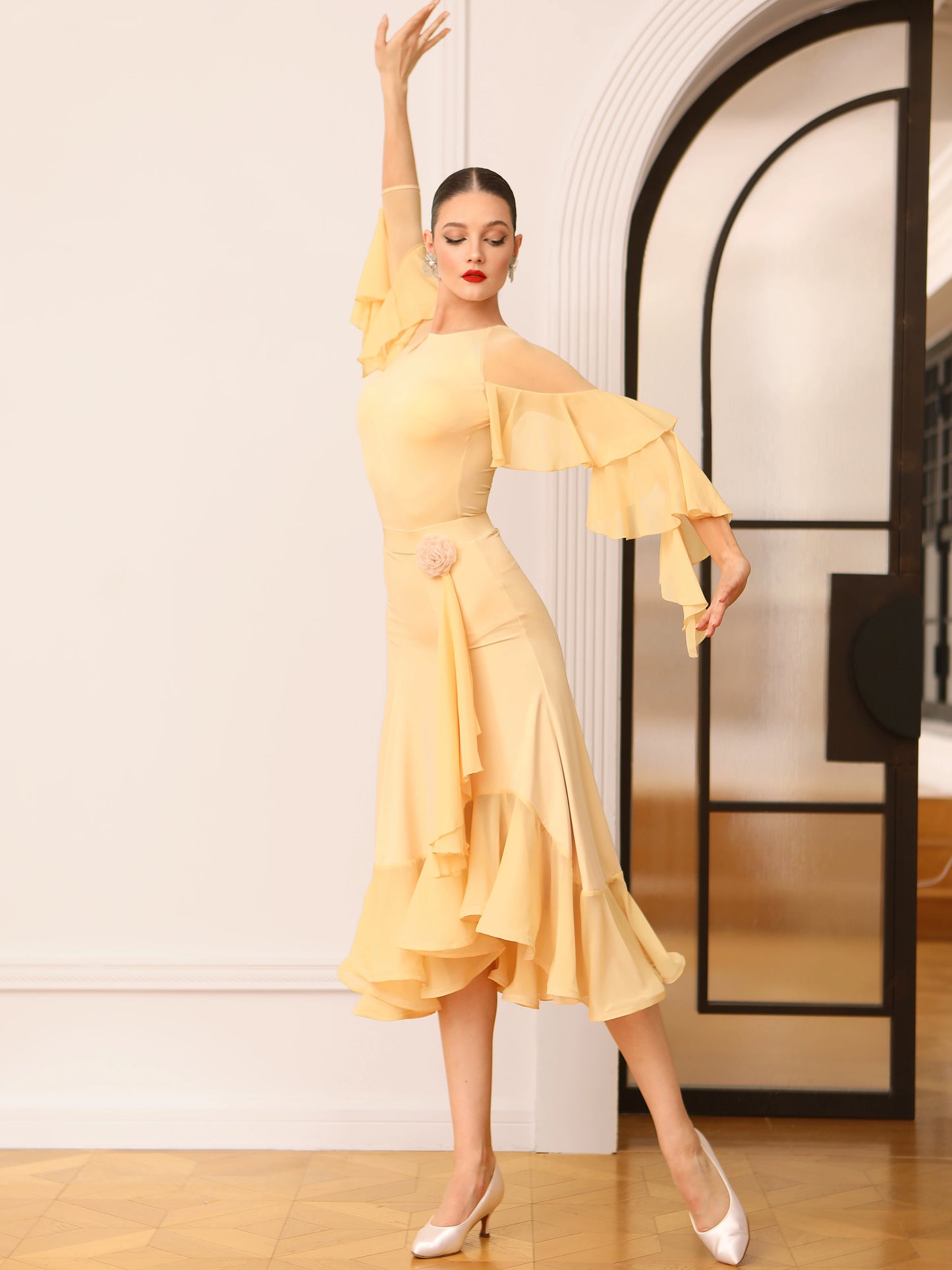 TID Ballroom dance skirt professional adult national standard dance practice clothes high-end ballroom dance skirt