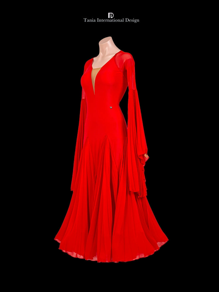 TID M298 performance dress women ballroom dance dress customized costume