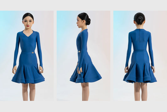 MLX Gold 8856 Competition Children's New Latin Dance Competition Clothing Children's Dance Examination Standard