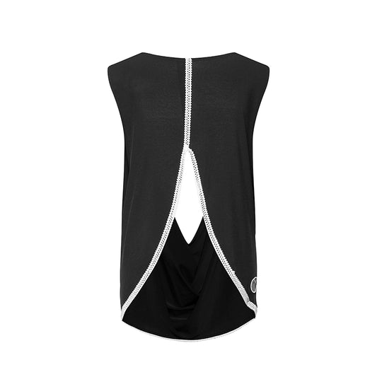 DUYQ "Black and White" Women's 003 Back Killer Loose Blouse National Standard Latin Dance Adult Practice Suit