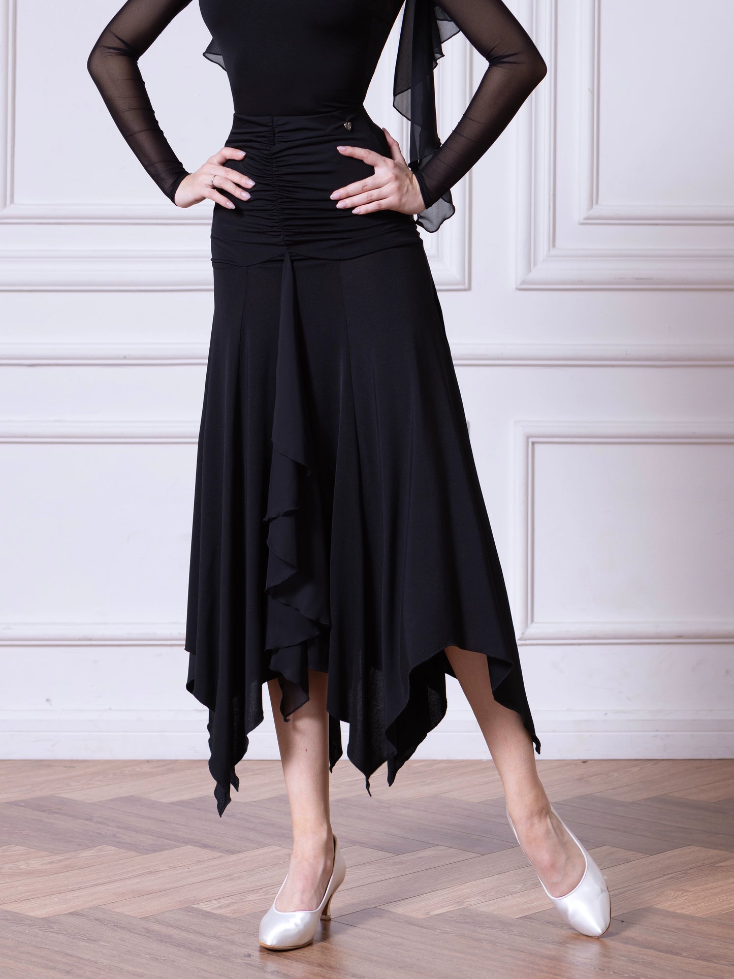 TID Ballroom skirt waltz ballroom dance swing skirt performance suit national standard dance skirt