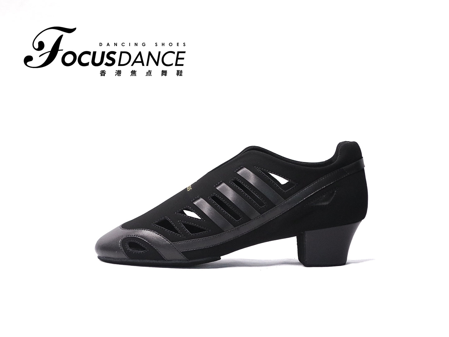 FocusDance Dance Shoes Original Design Teacher Shoes Breathable Hollow Latin Modern Flat Bottom with Root