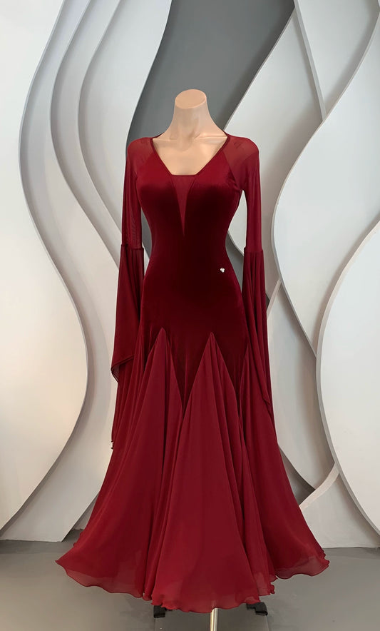 TID Ballroom dance dress new women's dance dress national ballroom dance practice suit dress M335