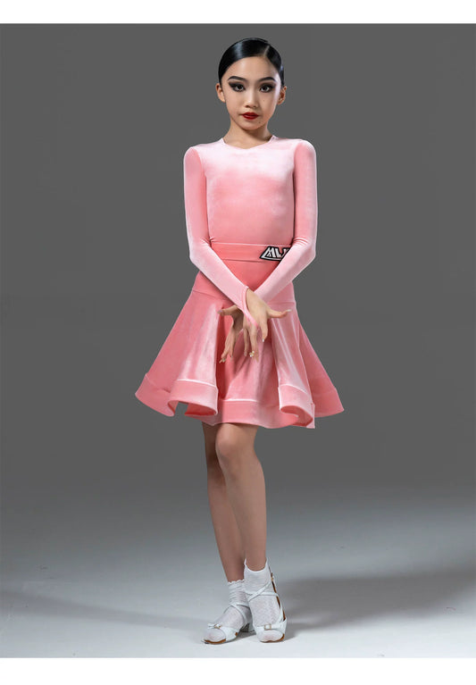 MLX8993 ultra-thin velvet children's new Latin dance competition clothing children's dance examination standard clothes