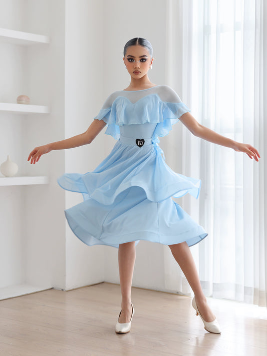 TID.CM2413 Ballroom dance suit girls new waltz swing skirt children's social ballroom dance performance suit
