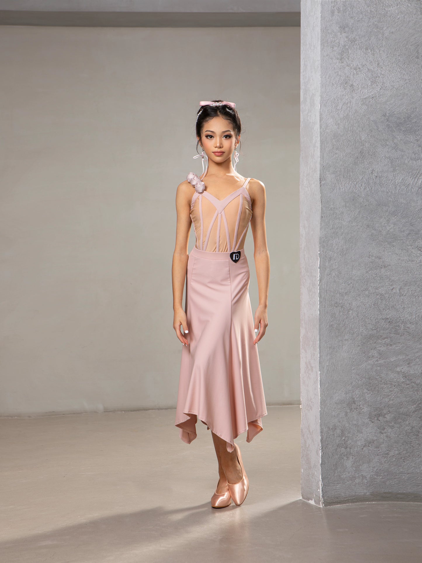 TID ballroom dance practice suit girls 2-piece ballroom dance skirt professional modern dance skirt clothing