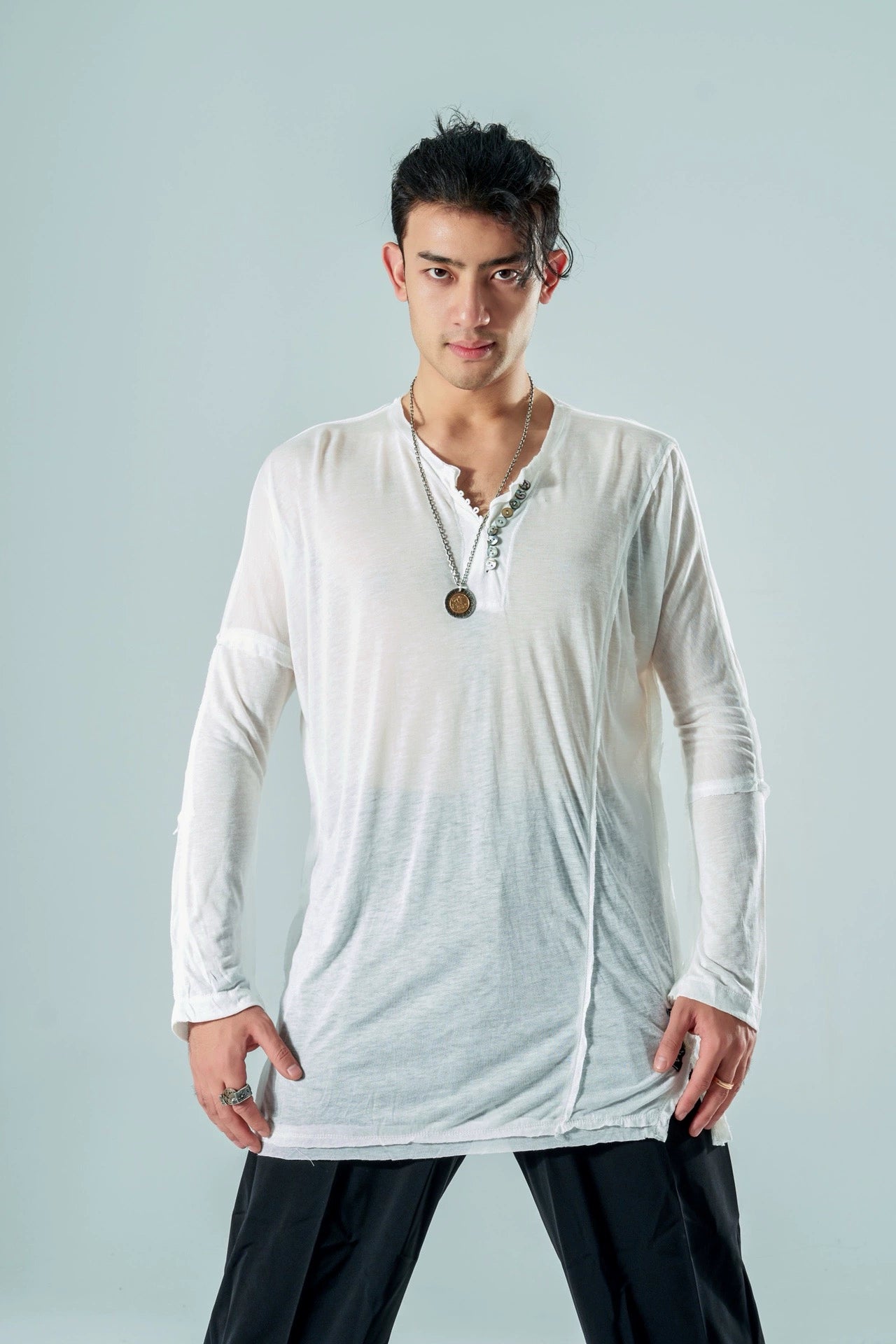 VERNADANCE BANG & VA004 Loose Linen Top