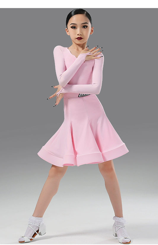 MLX8962 Children's Latin dance prescribed clothing Professional dance competition grading standard clothing Children's performance clothing