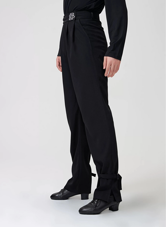 BOBO-DANCE.L091 Men's Latin Dance PantsTrousers Belt Design High Waist Latin